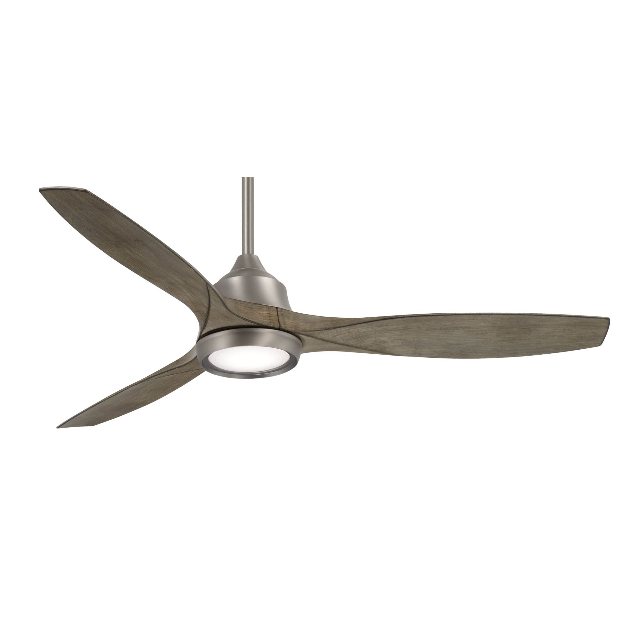 Photo 1 of ***PARTS ONLY***MINKA-AIRE F749L-BNK Skyhawk 60 Inch LED Ceiling Fan with Carved Wood Blades, Integrated LED Light and DC Motor in Burnished Nickel Finish