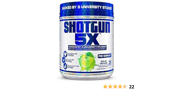 Amazon Com Vpx Shotgun 5x Pre Workout Supplement For Men Preworkout Energy Powder Sour Heads Flavor 20 Servings Health Household