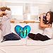 Play Tailor Sequin Heart Pillow with Insert Heart Shaped Reversible Sequins Pillows Decorative Cushion (13