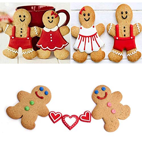 6PCS Cute Funny Gingerbread Boy and Girl Christmas Lebkuchen Cookie