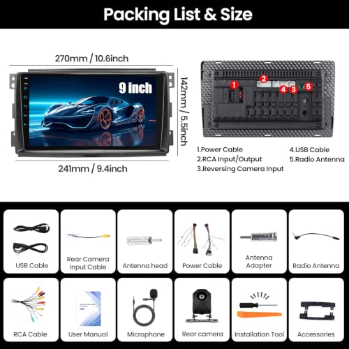 SIXWIN Autoradio per Mercedes Benz Smart 451 Fortwo 2005-2010, 9 Pollici IPS HD Schermo con CarPlay Wireless e Android Auto, Mirror Link, Vi-Link, Bluetooth, FM RDS, DSP, SWC e Telecamera