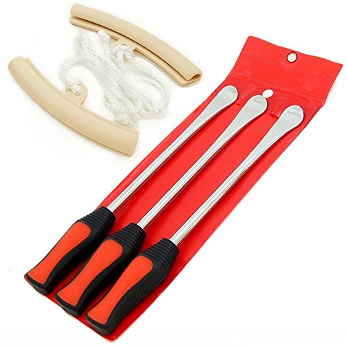 Three Spoon Motorcycle Tire Levers Irons Changing Tool With Rim Protector Kit