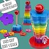 Jaques-of-London-Wooden-Toys-Shape-Sorter-Premium-Wooden-Rainbow-Baby-Toys-for-1-2-3-year-olds-Educational-Montessori-Toys-for-boys-and-girls-Since-1975 Jaques of London Rainbow Stacking Rings | Baby Stacking Rings | Wooden Toys for 1 2 3 Year Olds Boys and Girls…