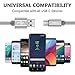 USB Type C Cable,USB C to USB A Charger(3-Pack, 3.3ft x 2,6.6ft)Nylon Braided Fast Charging Cord for samsung Galaxy Note 8 S9 S8 Plus,LG G5 G6 V20 V30,Google pixel 2 xl,Nexus 6P 5X,HTC 10 U11(Grey)