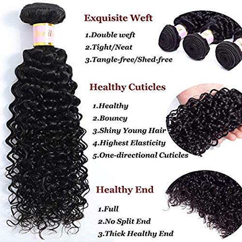 Brazilian-Kinky-Curly-Virgin-Hair-3-Bundles-with-Free-Part-Closure-10-12-1410100-Unprocessed-8A-Brazilian-Curly-Human-Hair-Weft-with-Lace-Closure
