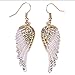 Szxc Women's Crystal Guardian Angel Wings Hypoallergenic Dangle Earrings Biker Jewelry - 2 1/4 inch…