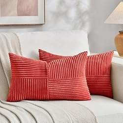 Fancy Homi 2 Packs Red Long Lumbar Decorative Throw