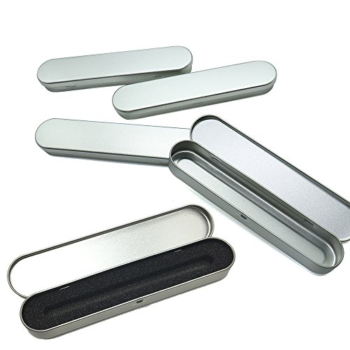 Rocinha 4PCS Metal Pencil Box Crystal StylusTouch Pen GiftTin Box Packaging Business Pen Box - Thumbnail 3