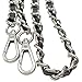 Patty Both Patty Both Metal + Leather Purse Shoulder Bag Chain Strap Handle Handbag Bag Chain Replacement 120cm (Silver+Black)