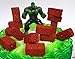 Super Hero Hulk Birthday Cake Topper Set with Figure and Decorative Accessories (Unique Design)