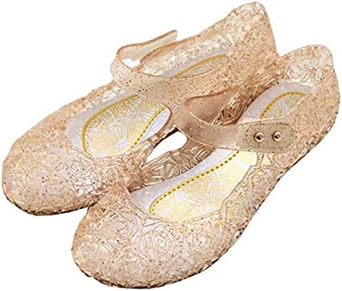 Axaxa ラバーサンダル 女の子用 ガールズ ドレスシューズ シンデレラ エルサ ベル ソフィア プリンセスなりきり ガラスの靴 ラプンツェル シューズ 15 9cm cm キラキラ ディズニー くつ お姫様 滑り止め 子供靴 発表会 結婚式 ハロウィン お出かけ コスプレ最適