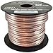GLS Audio Premium 12 Gauge 50 Feet Speaker Wire - True 12AWG Speaker Cable 50ft Clear Jacket - High Quality 50' Spool Roll 12G 12/2 Bulk