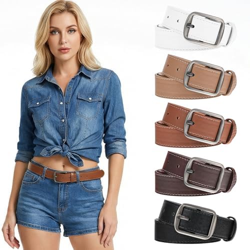 Amazon.com: Huyfhksd 3 Pack Women Leather Belt for Jeans  display picture 1