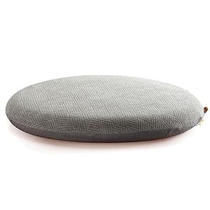 Sigmat Memory Foam Seat Cushion Anti-Slip Soft Round Stool Cushion Chair Pad 16 Inch Grey