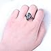 Bamos Jewelry Womens Rainbow Lab Topaz Promise Black Gold Ring Engagement Wedding Gift Rings for Her Size 5-11