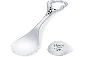 AMBEDORA Small Silver Spoon with Engraving, 925 Silver Polished, Gift Idea for Birthday, Wedding Anniversary or Christening