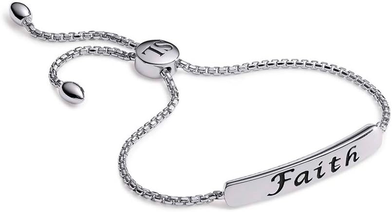 Sasha Liv Giselle Speak "Faith" Chain Inspirational Bracelet