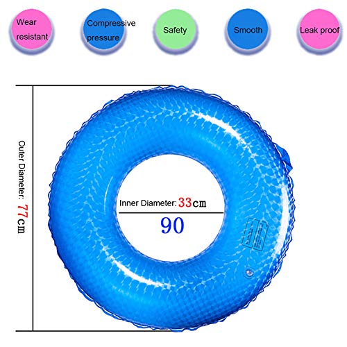 AiLike 4D Inflatable Swim Ring Swim Tube Pool Training Aid Beach Water Fun for Children Adults (Blue, 70# - Inner Dia: 10.04"; Age: 8-12 yrs) - Thumbnail 4