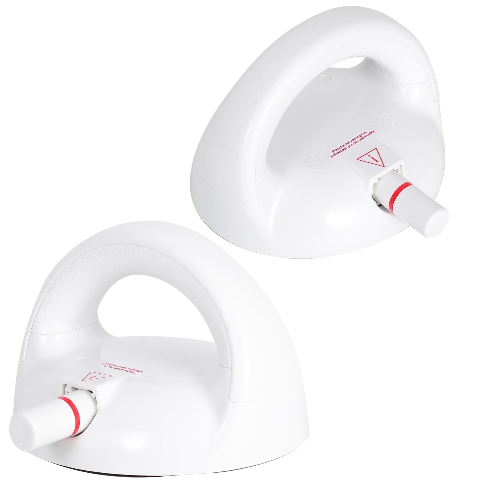 Grab Bars Suction Cup for Bathtubs and Showers 5 Inches, 418 Pounds Load Capacity, Upgraded Safety Shower Grab Bar for Elderly, Grab Bar for Seniors, Bathroom Grab Bars, White, 2 Pack