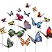 Teenitor Decorative Garden Stakes, 40pcs 12cm Butterfly Garden Stakes Garden Stake Decor Butterflies Stakes for Outdoor Yard Christmas Decorations