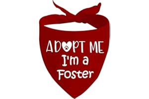 JXGZSO 1 Piece Adopt Me I'm a Foster Dog Bandana Adopted Dog Bandana Baby Dog Announcement Dog Bandana (I'm a Foster D)