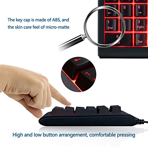 Number Pad, Laopao USB Numeric Keypad Mini Wired Keyboard Extension, Full Size 19 Keys Numpad for Laptop, PC, Desktop Computer, Compatible with Windows, Android and iOS