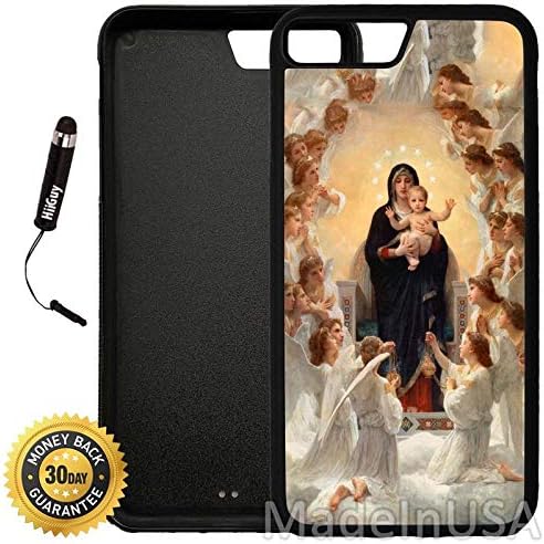 Custom iPhone 7 Plus Case (Mary Angels Heaven) Edge-to-Edge Rubber Black Cover Ultra Slim | Lightweight | Includes Stylus Pen by Innosub