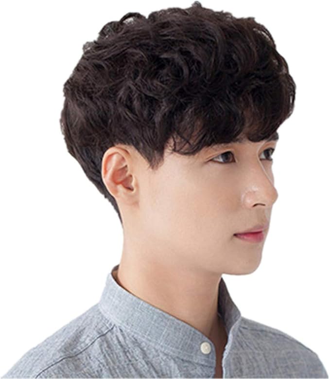 Amazon Kongkong メンズ ウィッグ ショート フルウィッグ かつら 男性 ミディアム カツラ 男装 ウィッグ エクステ Mens Wig 自然 原宿 短い 人毛かつら 医療用ウィッグ 通気性抜群 C ウィッグ 通販