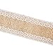 KINGLAKE® 5M Natural Burlap Craft Ribbon with White Lace Craft Jute Hessian for Wedding Belt Strap Home Decor