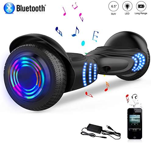 COLORWAY Self Balancing Scooter 6.5 inch - Segway Electric Scooter - Bluetooth Speaker LED lights & 700W Motor Gift for kids