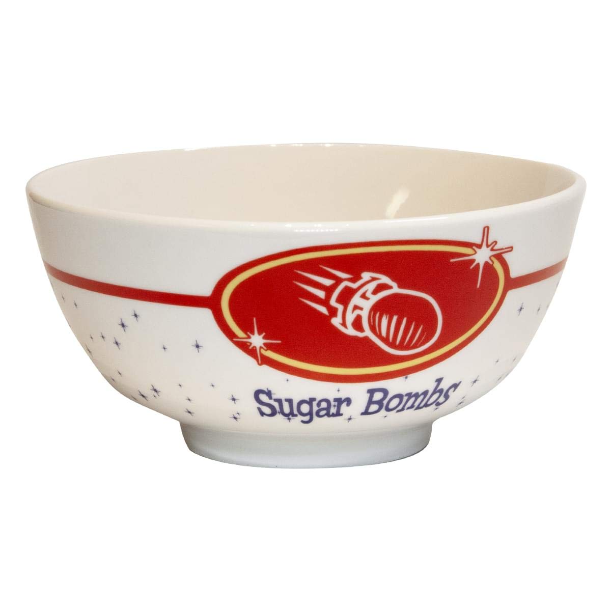 Just Funky Official Fallout Sugar Bombs Cereal Bowl | Tough Ceramic Bowl with Sugar Bombs Logo | 20-Ounces