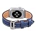 V-Moro Compatible with Single Tour Leather Bands for 42mm 44mm Apple Watch Series 4/3/2/1 (Navy Blue, 42mm)