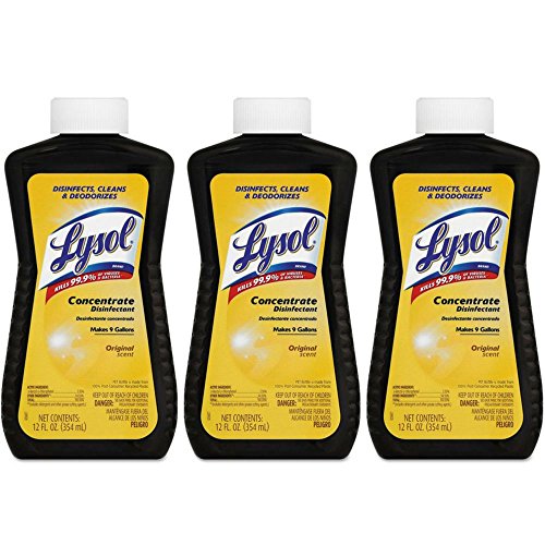Lysol Concentrate All Purpose Cleaner Disinfectant, 12 Ounce (Pack of 3