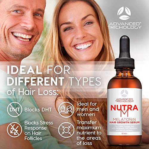 NutraM™ Hair Growth Serum - Dermatologist Tested, Approved* by American Hair Loss Association | Scalp DHT Blocker for Thinning Hair Men and Women, Backed by 20 Years of Hair Regrowth Clinic Experience