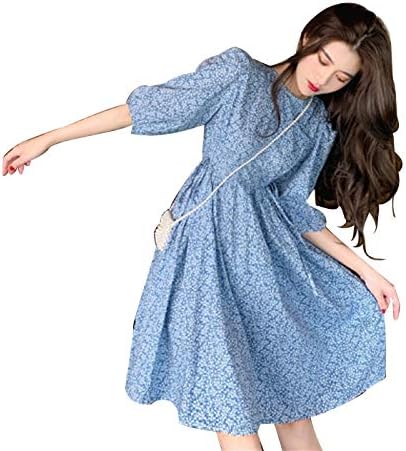 Amazon ビビショー ワンピース レディース 夏 ワンピース フレア 花柄 フリル シフォンワンピース 韓国風 ロング丈ワンピース オシャレ 上品 リゾート 大人 代30代 40代 Vivishow ワンピース チュニック 通販