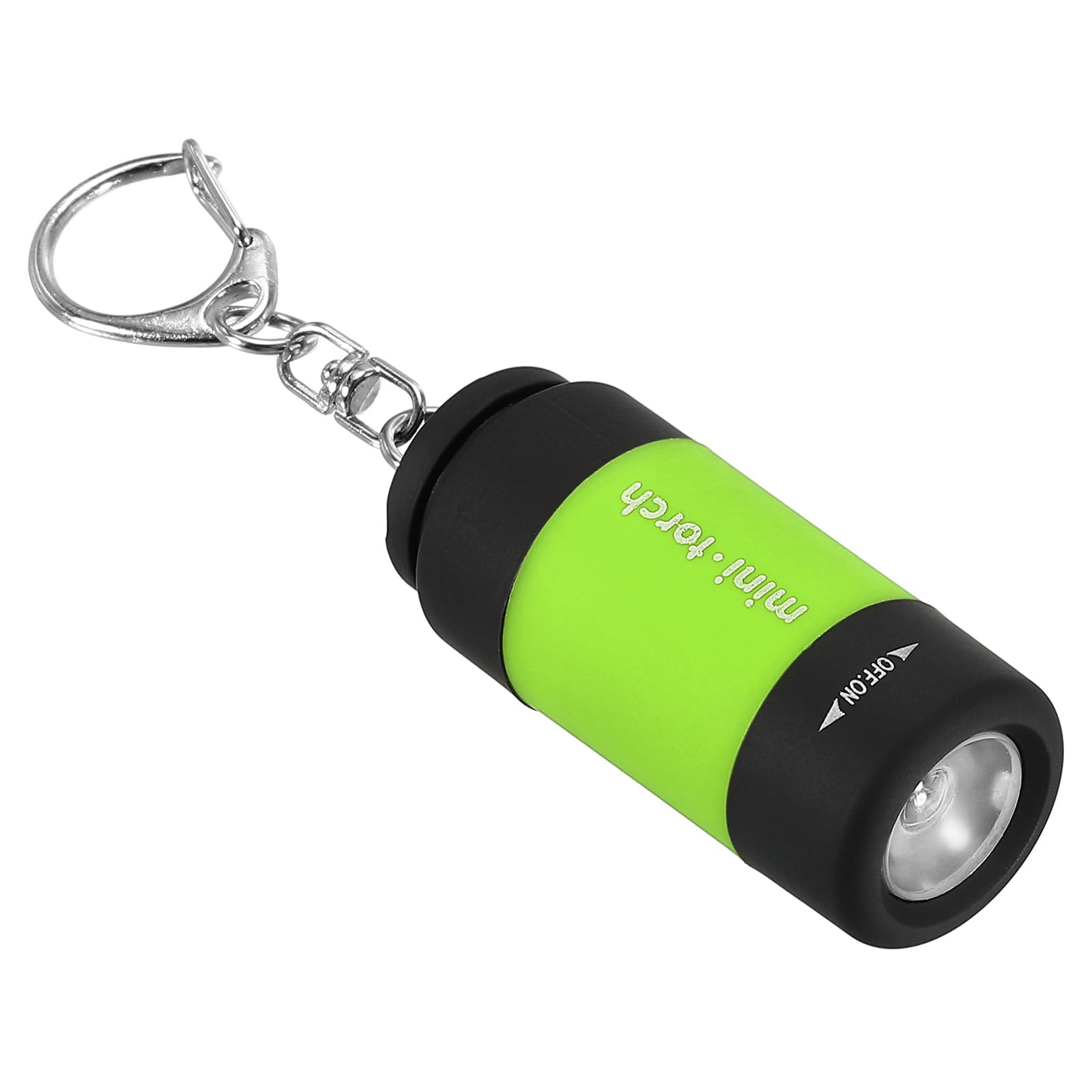 PATIKIL 2.1" Mini Rechargeable LED Keychain Flashlight, EDC Portable Small Torch with USB Charging for Everyday Carry, Light Green