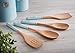 Typhoon Living Beech 3-Piece Utensil Set, Blue, Includes a Slotted Spoon, Solid Spoon and Turner, Durable Beechwood Ideal for Non-Stick Cookware, Color-Dipped Handles, Hanging Loops for Easy Storage