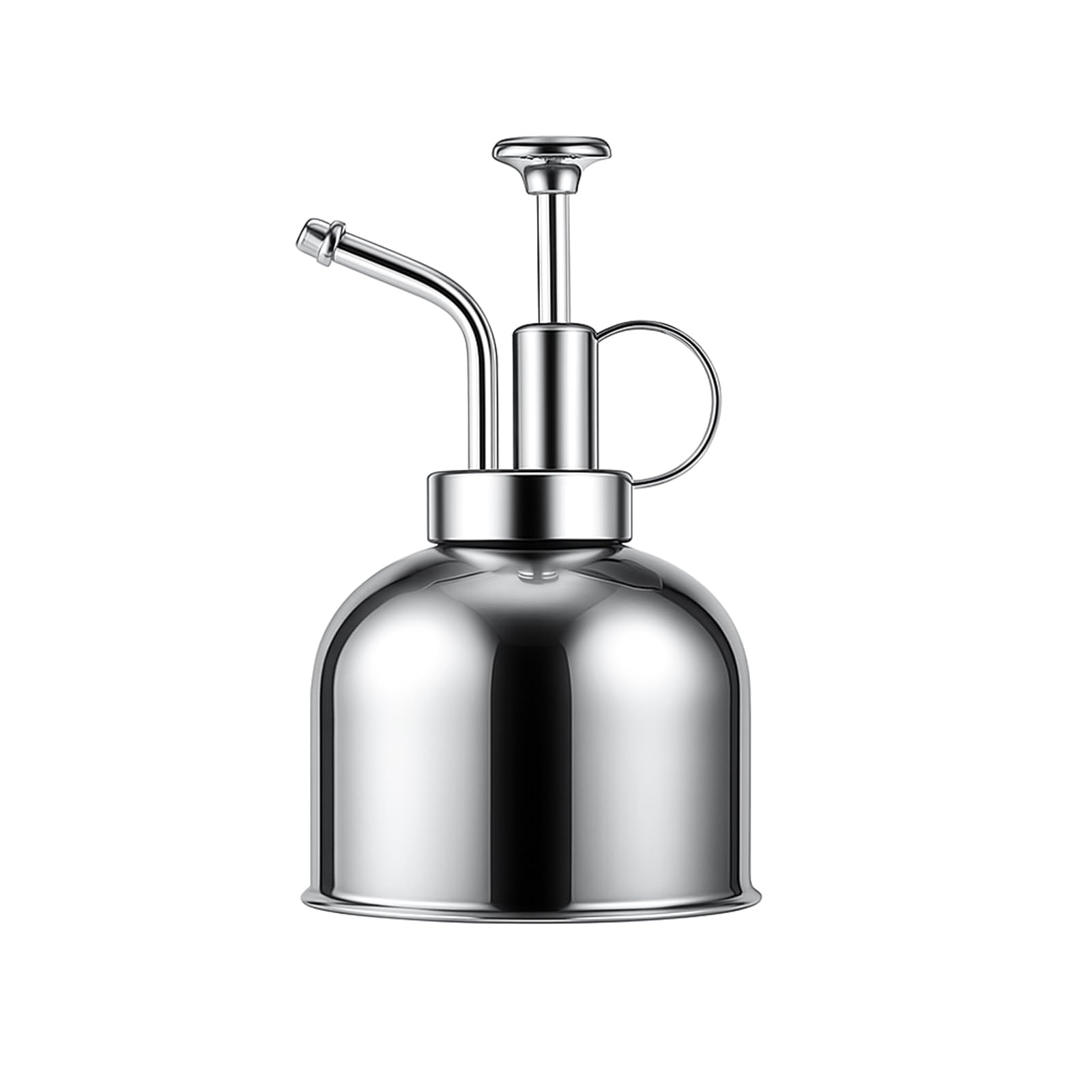 IMEEA Water Mister 300ml/10oz Plant Mister Stainless Steel Indoor Sprayer Bottle Plant Spritzer with Top Pump Metal Watering Can for Orchids Air Plants (Silver)