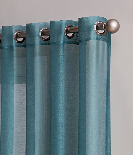 Linenzone Lisa Knitted Lace Curtain Medallion Design With