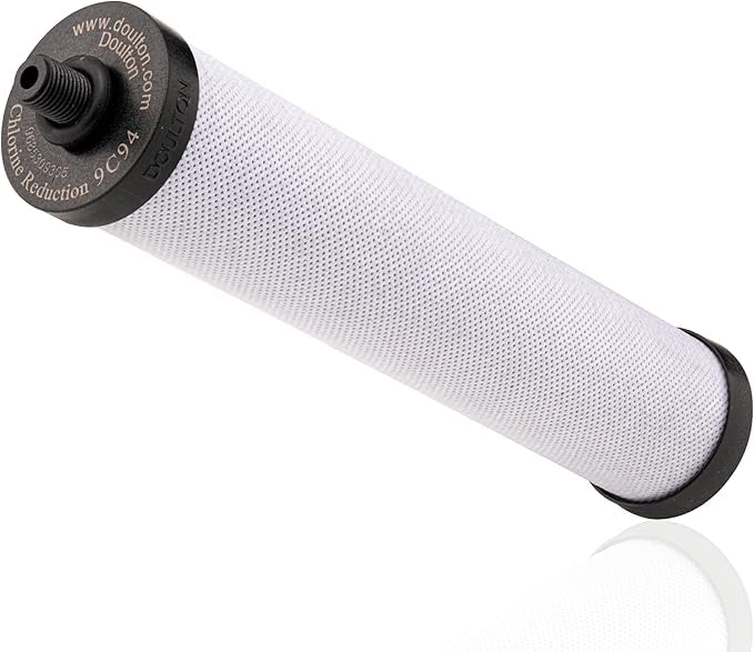 Doulton W9142010 Carbon Block Drinking Water Taste and Odour Filter Cartridge Massive Chlorine Reduction Capabilities 10 inch BSP Thread, White