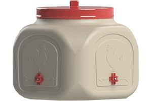OVEREZ CHICKEN COOP OverEZ Compact Chicken Waterer with No Spill System, Outside and Inside Poultry Drinker, 5 Gallon High Capacity Waterer Dispenser for Hens