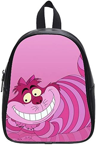 Cheshire Cat Pink Custom Made Design Personalized Stylish Backpack Bags Leather School Bag Backpacks For Boys And Girls