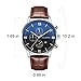 CUENA Mens Analog Quartz Wrist Watch Luxury Sports Fashion Watches Waterproof (Blue Dial)