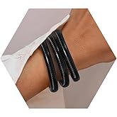 Awinesn 18K Gold Plated Bracelets for Women Gold Bangles for Women Chunky Bangle Bracelets for Women Bracelets Stack Tarnish Free Bangle Set of 3 for Women Accessories for Her Gifts