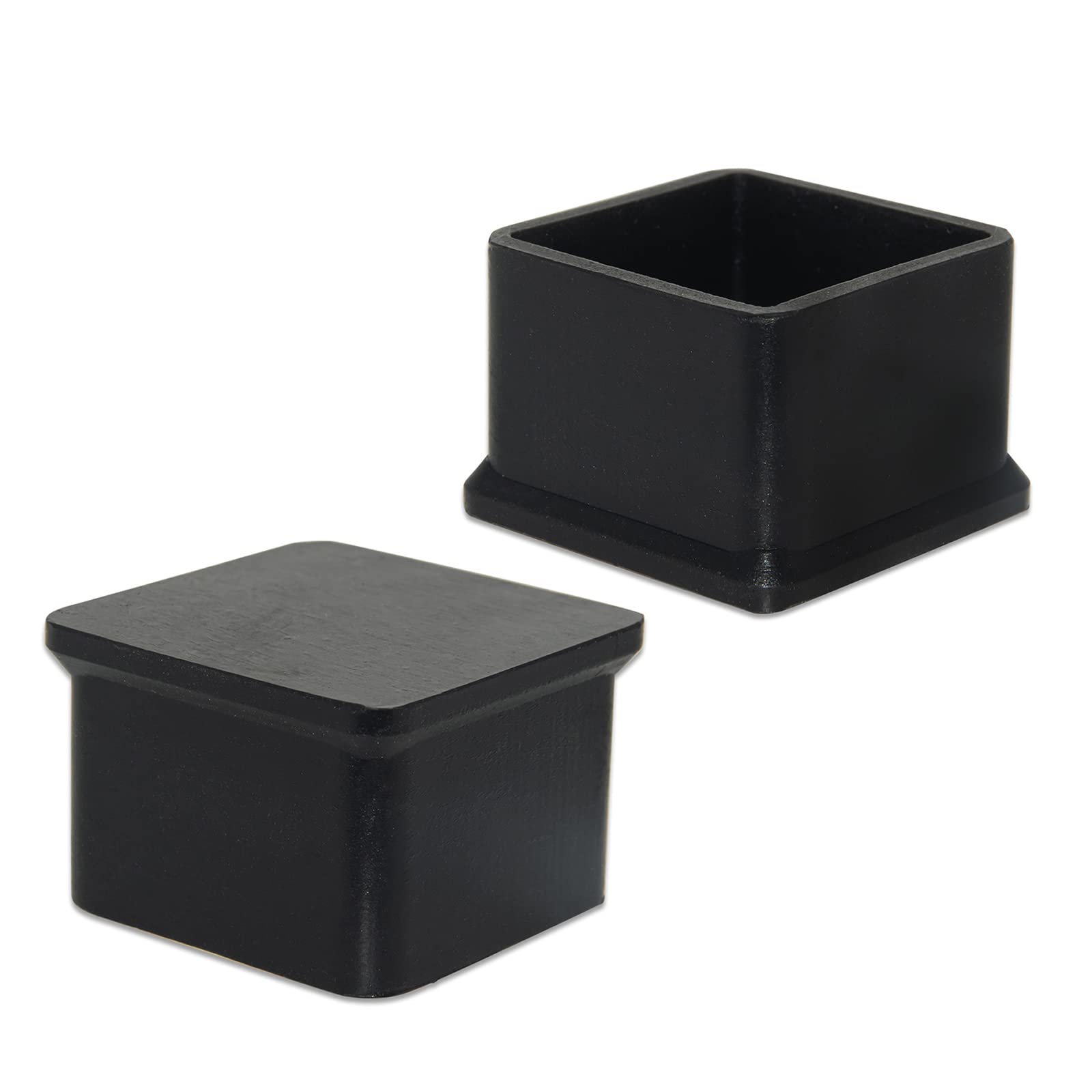 Flyshop Chair Leg Caps Furniture Table Covers Durable Non-Marking Silicone Square Chair Leg Floor Protectors 4 Pack, 50 x 50 mm, 2" x 2"
