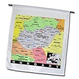3dRose fl_159760_1 Modern Map of Hungary in Vivid