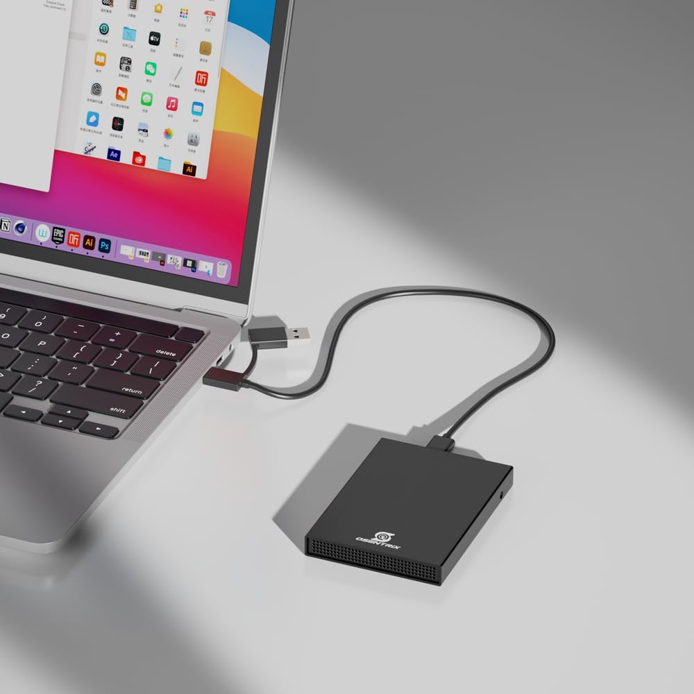 O2-BK 2TB USB 3.0 Pocket-Size Portable External Hard Drive (for Windows, MacOS, Xbox, PS)