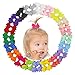 Happeks 20PCS Multi-colored Girls Ribbon Bow Hair Clip Hand-made Kids Alligator Clips Hair Accessories