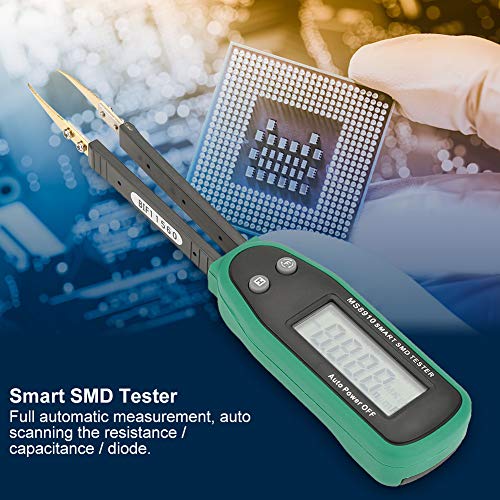 Akozon SMD Tester, 3000 Counts Smart Digital SMD Handheld Resistance Capacitance Tester, LCR Meter/ESR Meter/Digital Multimeter with Spare Test Pins