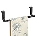 mDesign Adjustable, Expandable Over Kitchen Cabinet Towel Bar Rack - Hang on Inside or Outside of Doors, Hold Hand, Dish, Tea Towels - Customizable to 17